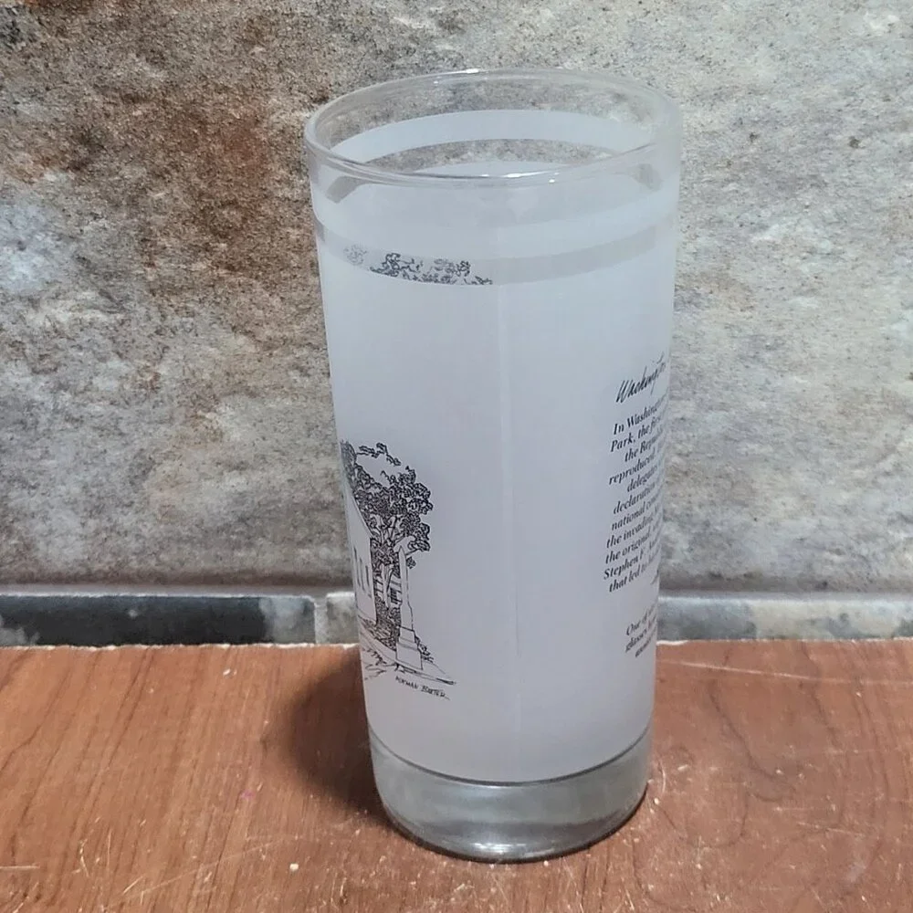 Texas 150th Anniversary Commemorative Frosted Glass Washington On The Brazos 198